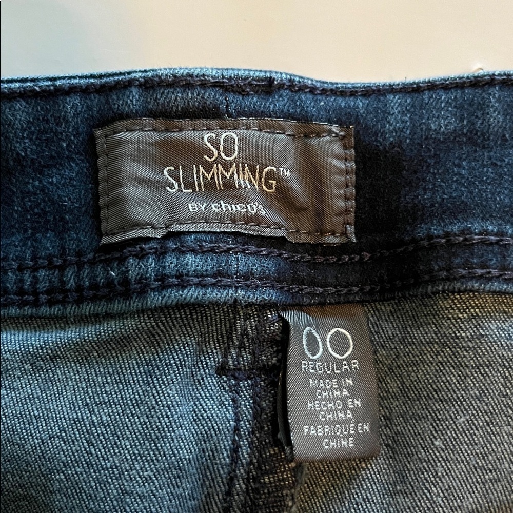 Chico’s So Slimming Straight Leg Mid Rise Size 00 Regular - Picture 10 of 16